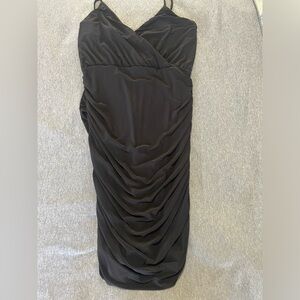 Eliza J. Ruched Cocktail Midi Dress